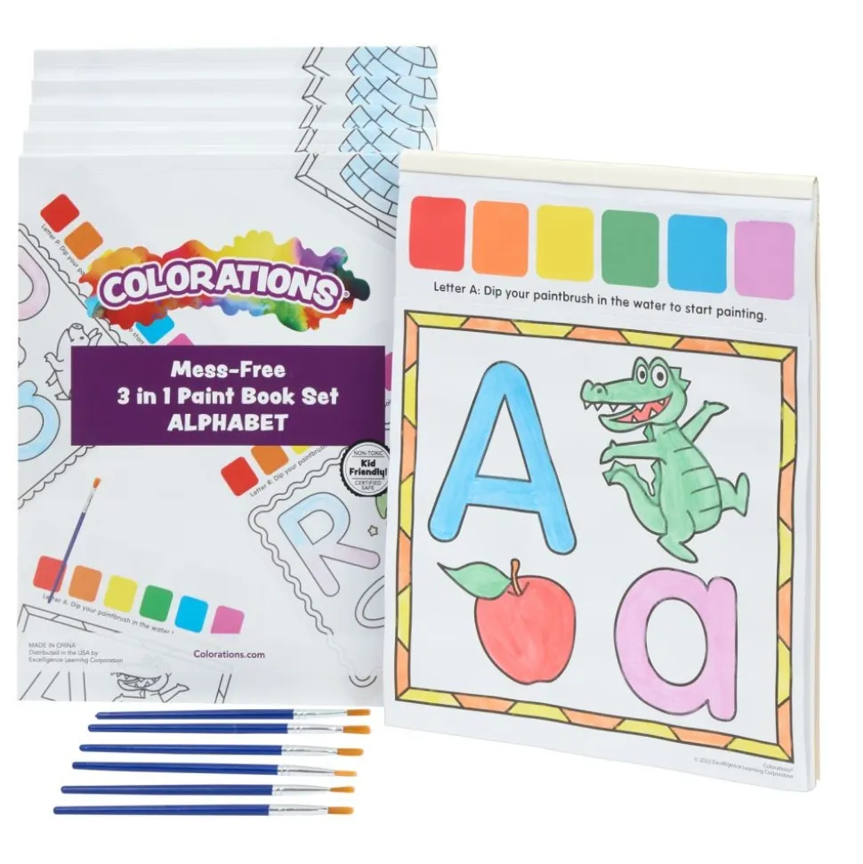 Colorations® 6 Alphabet Paint Activity Books