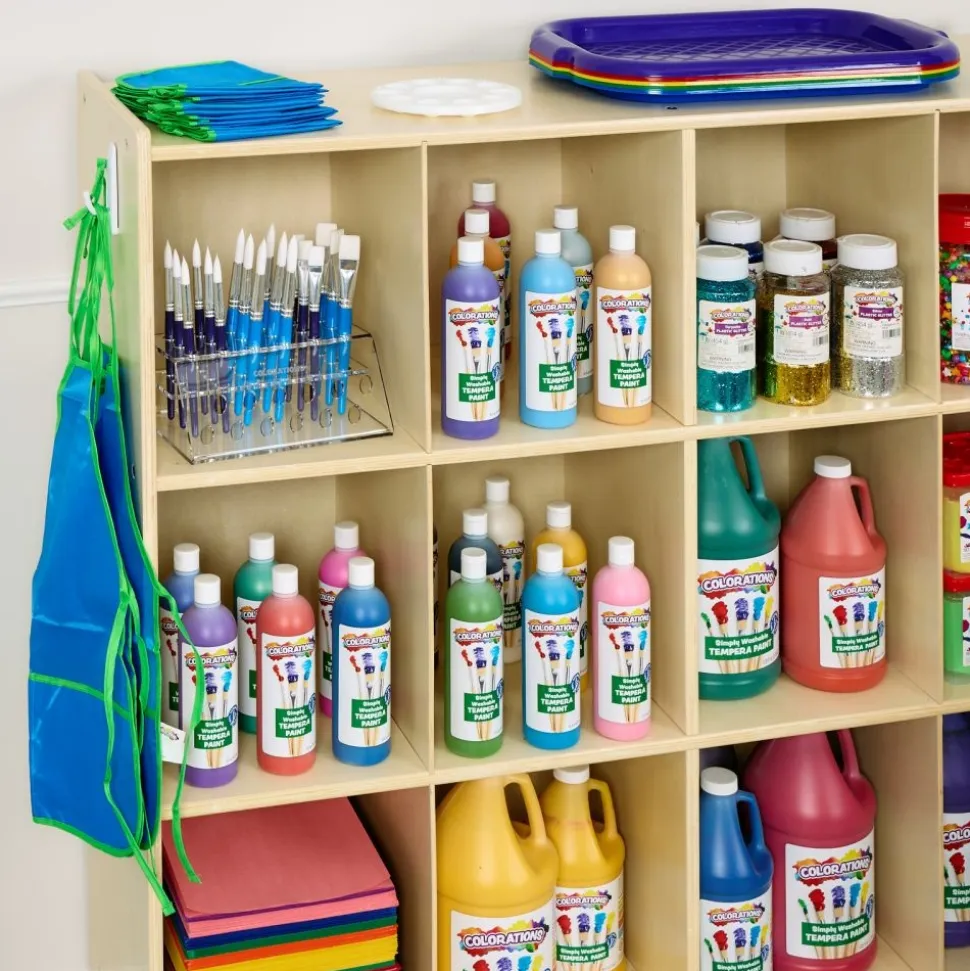 Colorations® Assorted Paintbrush Classpack & Waterproof Apron Set