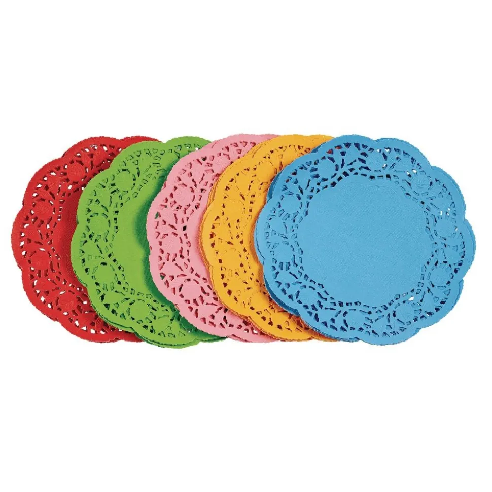 Colorations® 6" Assorted Round Doilies - Pack of 120