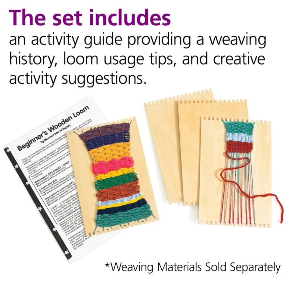 Colorations® Beginner's Wooden Loom- Set of 12