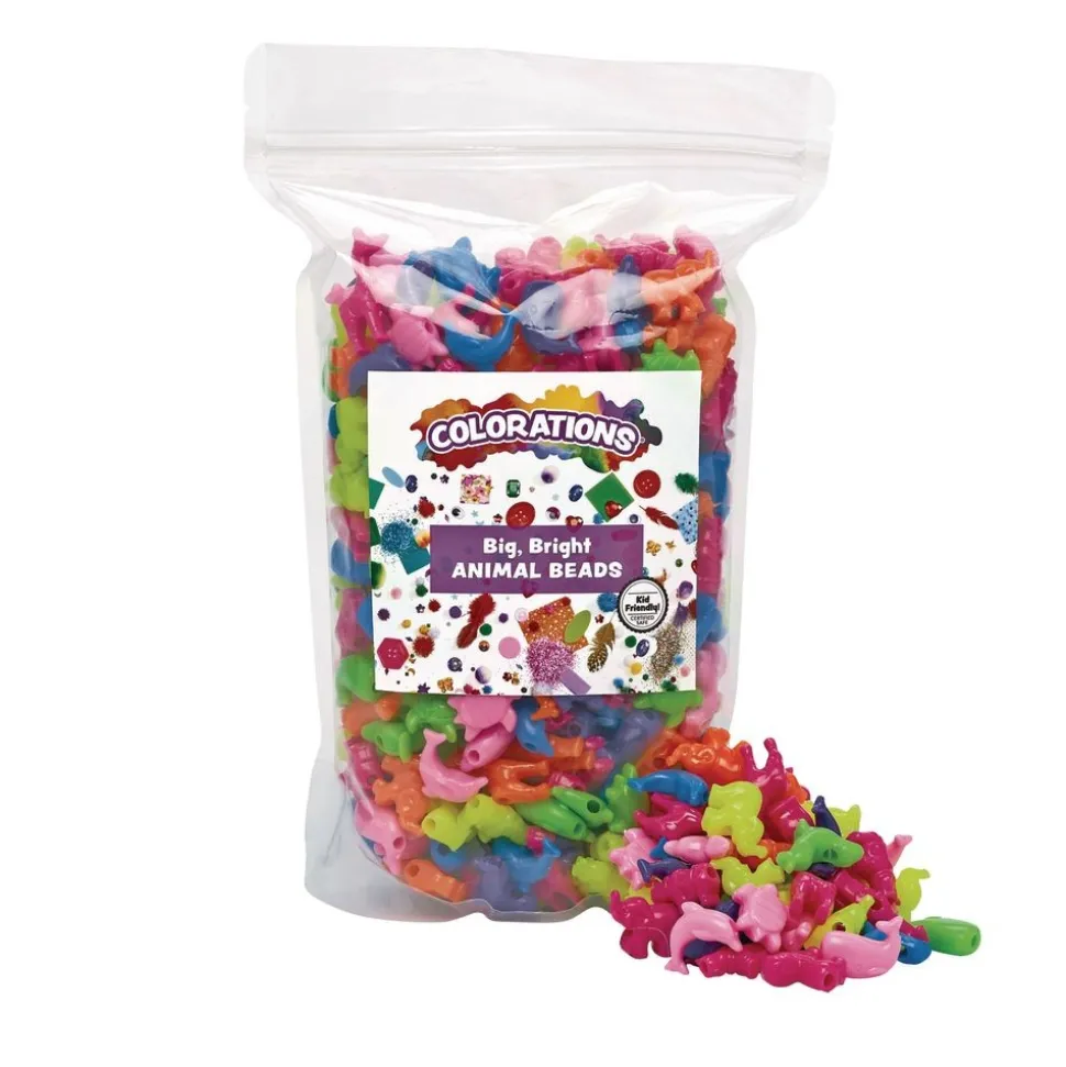 Colorations® Big, Bright Animal Beads - 1 lb.