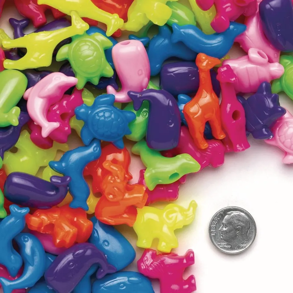 Colorations® Big, Bright Animal Beads - 1 lb.