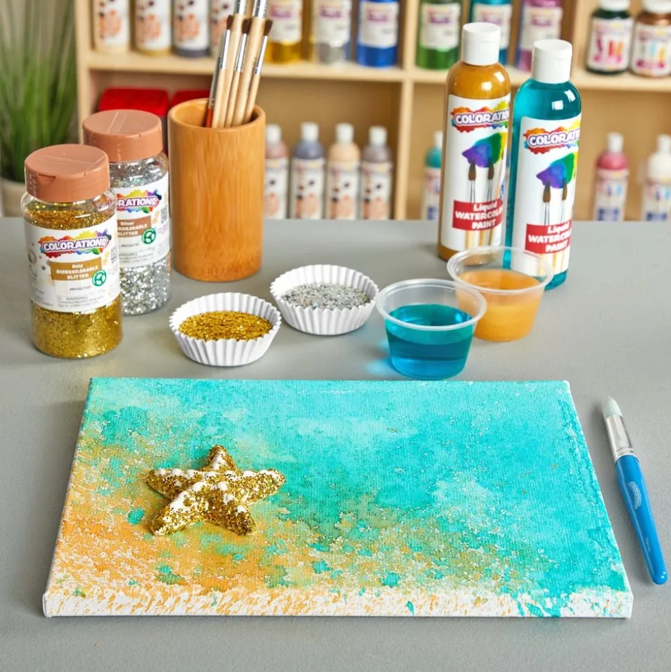 Colorations® Biodegradable Glitter - Gold & Silver each 4oz