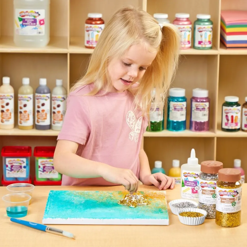 Colorations® Biodegradable Glitter - Gold & Silver each 4oz
