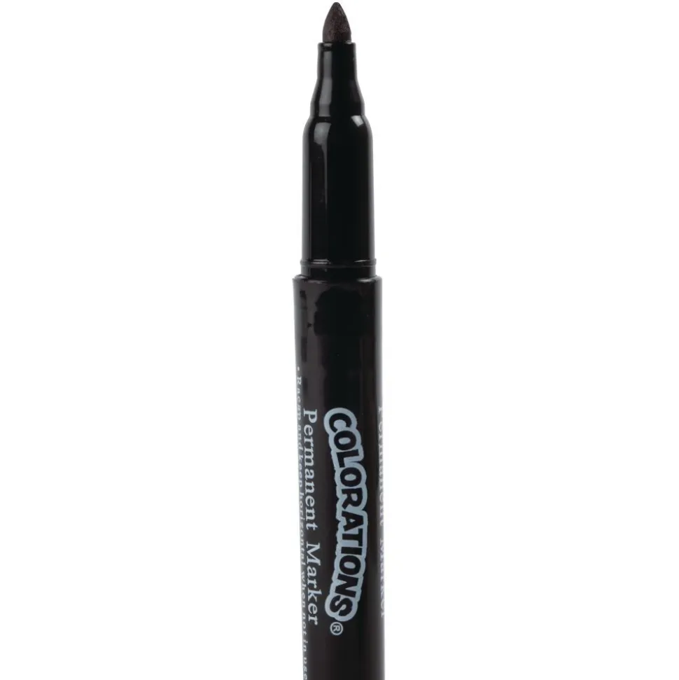 Colorations® Black Permanent Markers - Set of 12