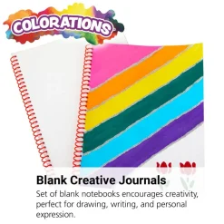 Colorations® Blank Journal Notebooks - Set of 12