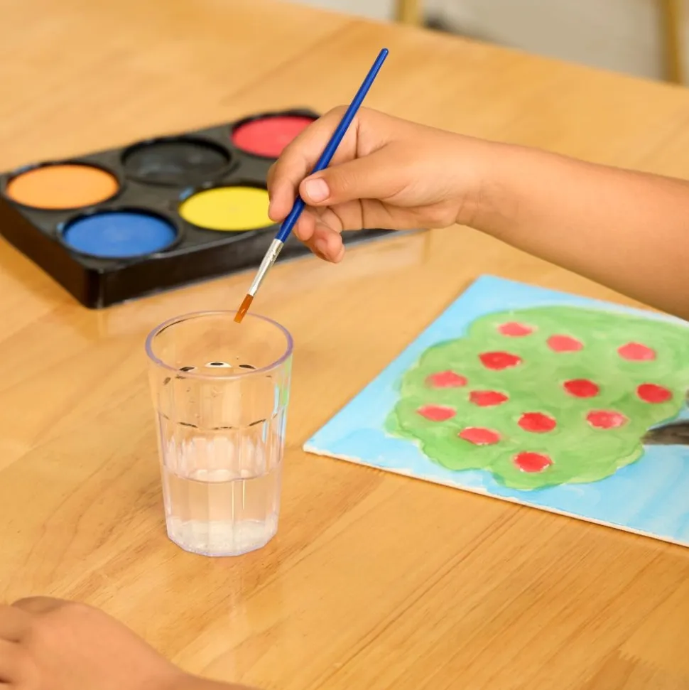 Colorations® 6 Bold Color Tempera Paint Cakes in Tray