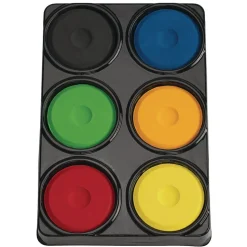 Colorations® 6 Bold Color Tempera Paint Cakes in Tray