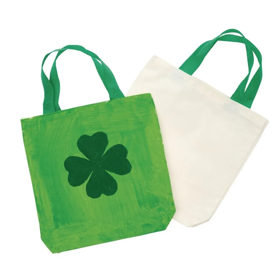 Colorations® Canvas Tote Bags - Set of 12
