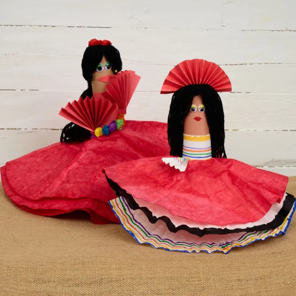 Colorations® Cinco de Mayo Fiesta Craft Roll Dolls - Makes 24 Crafts