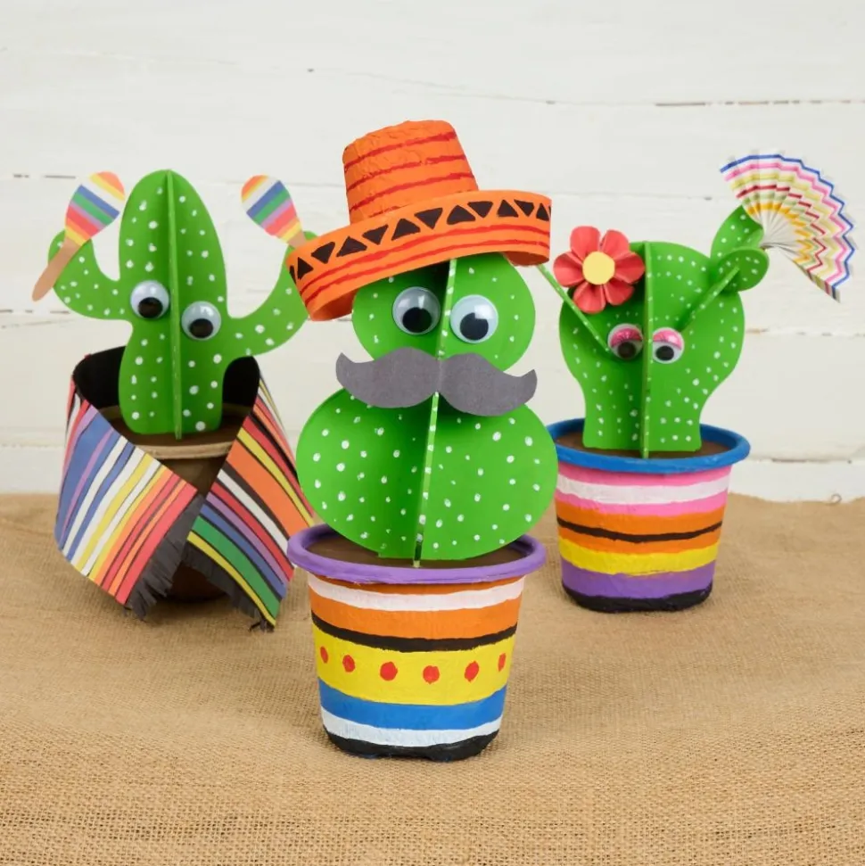Colorations® Cinco de Mayo Fiesta Cactus Craft - Makes 12 Crafts