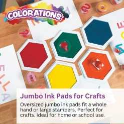 Colorations® Classic Colors Jumbo Washable Stamp Pads - Set of 6