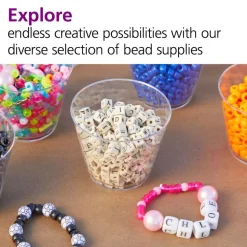 Colorations® Colorful Jumbo Pony Beads - 1.5 Pounds
