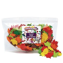 Colorations® Colorful Leaf Foam Shapes - 500 Pieces