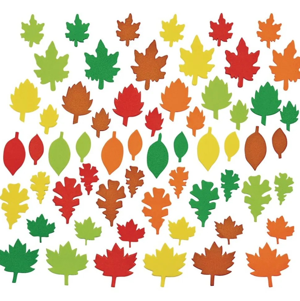 Colorations® Colorful Leaf Foam Shapes - 500 Pieces