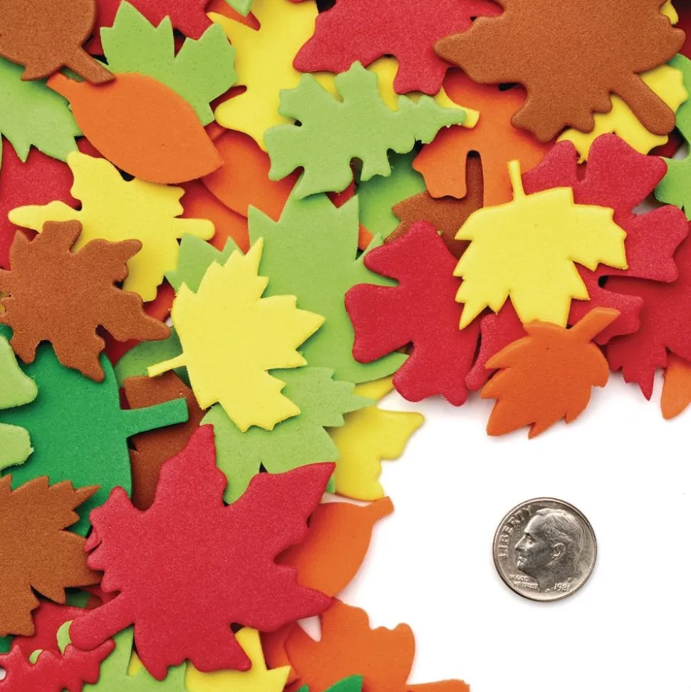 Colorations® Colorful Leaf Foam Shapes - 500 Pieces