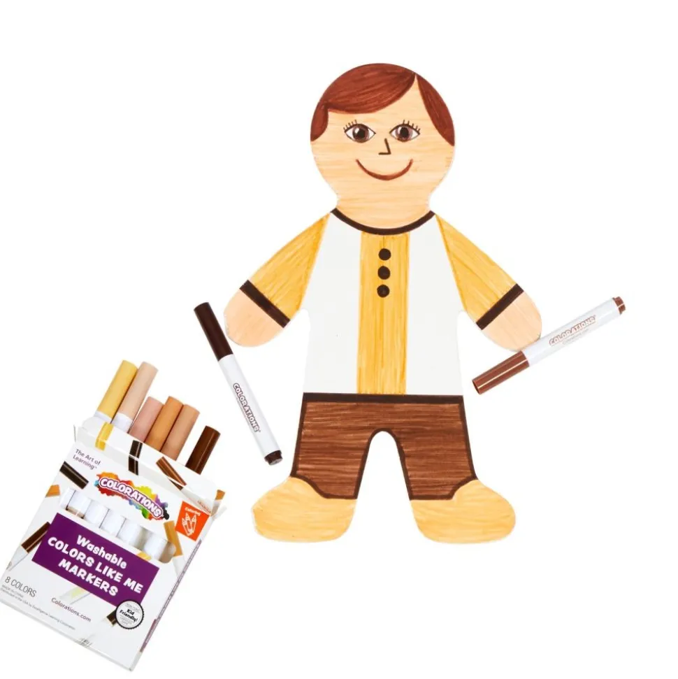 Colorations® Colors Like Me® People Shapes and Markers