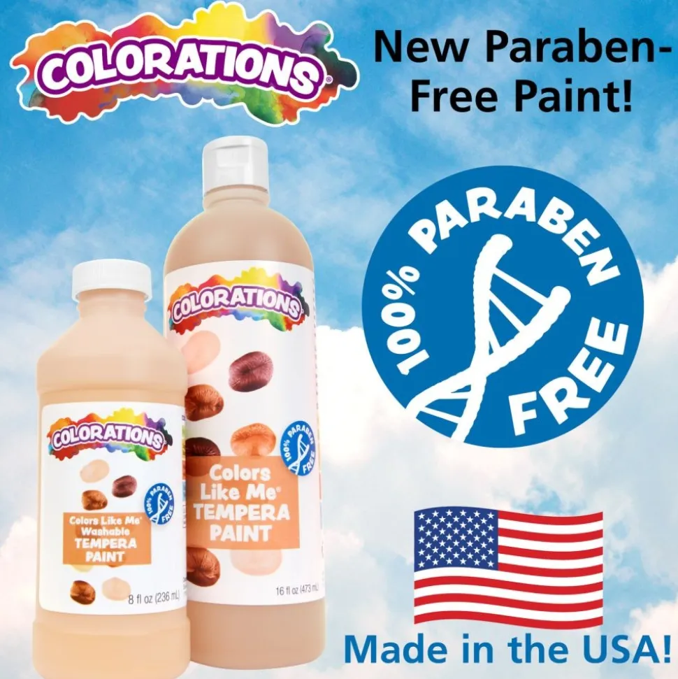 Colorations® Colors Like Me® Washable Tempera Paint, 8 oz. - set of 8