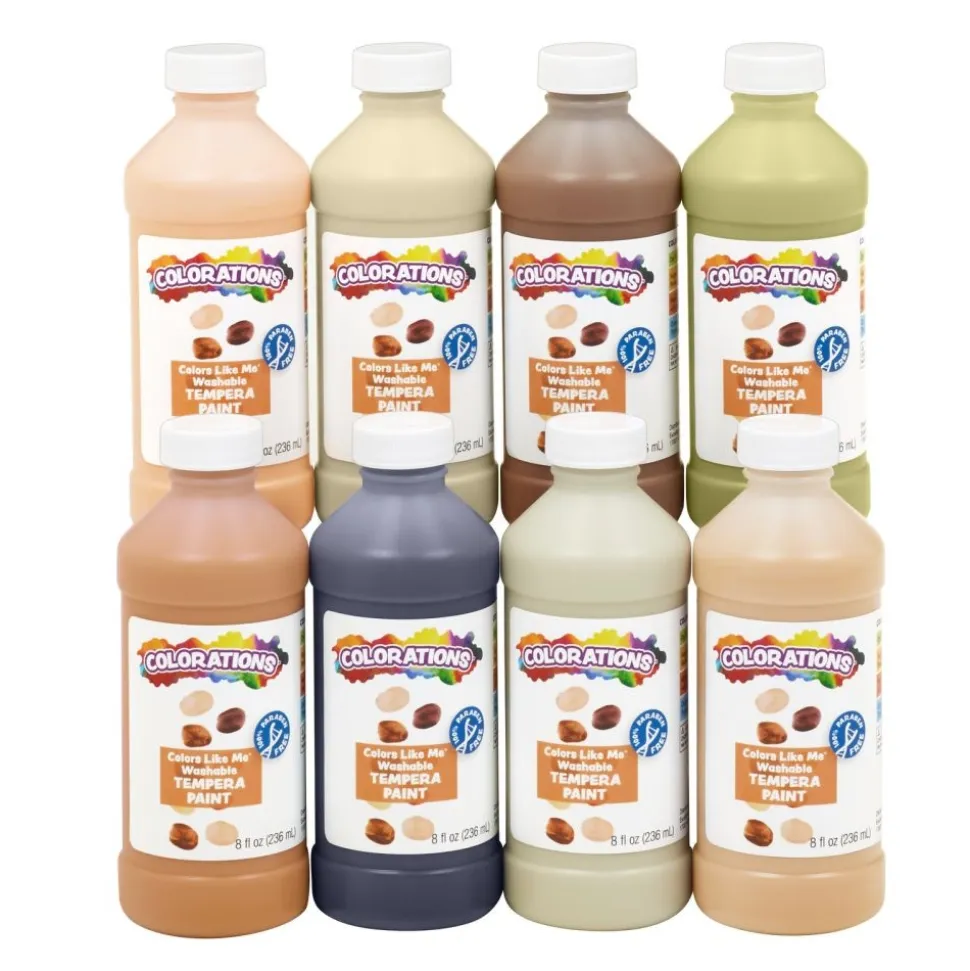 Colorations® Colors Like Me® Washable Tempera Paint, 8 oz. - set of 8