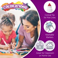 Colorations® Colors Like Me® Washable Classroom Value Pack Chubby Markers - Set of 128