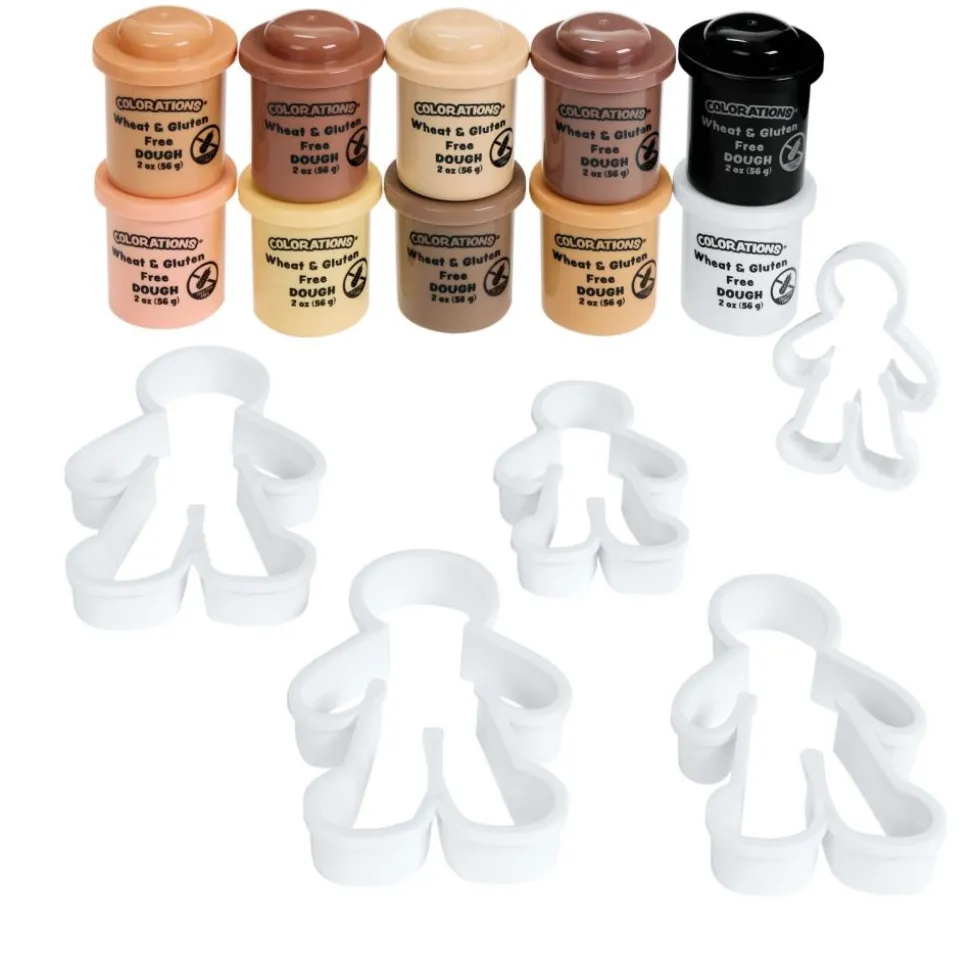 Colorations® Colors Like Me® Wheat & Gluten Free Dough & People Shape Dough Cutters