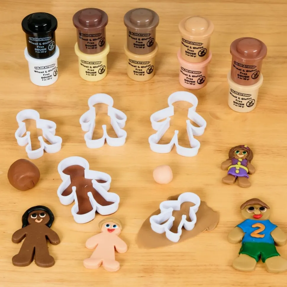 Colorations® Colors Like Me® Wheat & Gluten Free Dough & People Shape Dough Cutters