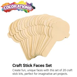 Colorations® Craft Stick Faces - Set of 20