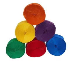 Colorations® Crepe Paper Streamers, Bright Colors - Set of 6