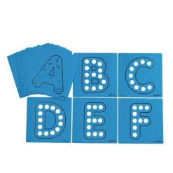 Colorations® Dabber Dot Stencil Set Upper Case Alphabet, 26 Piece Stencil Set