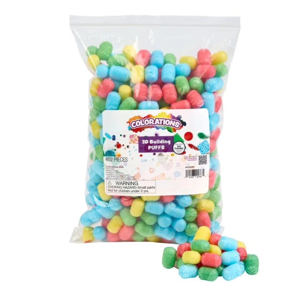 Colorations® 3D Building Puffs - 2400 Pieces