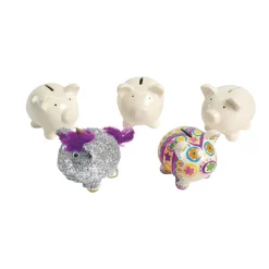 Colorations® Decorate A Piggy Bank - Set of 12