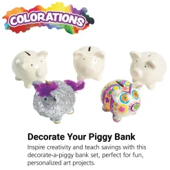 Colorations® Decorate A Piggy Bank - Set of 12