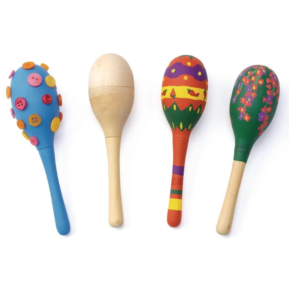 Colorations® Decorate Your Own Wooden Maracas - Set of 12