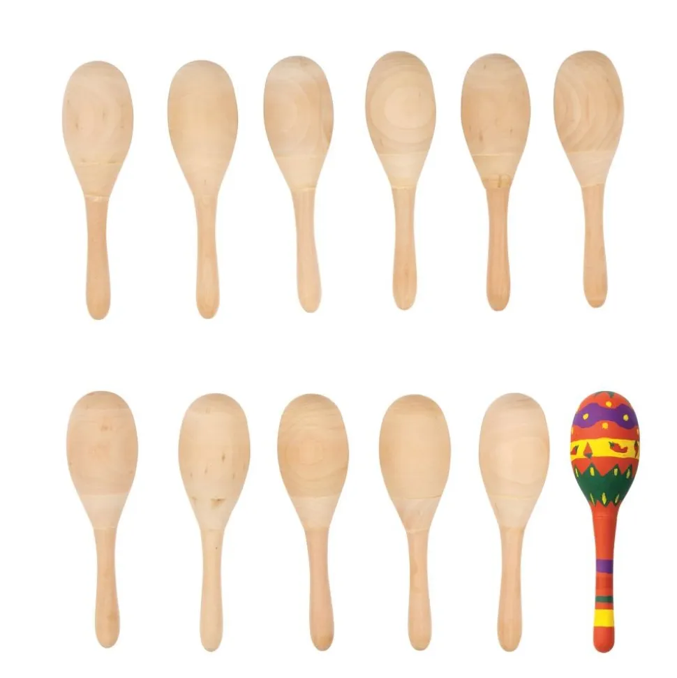 Colorations® Decorate Your Own Wooden Maracas - Set of 12