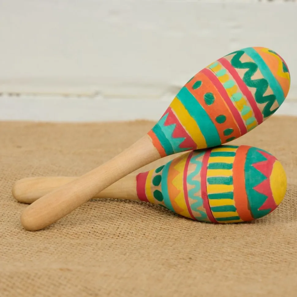 Colorations® Decorate Your Own Wooden Maracas - Set of 12
