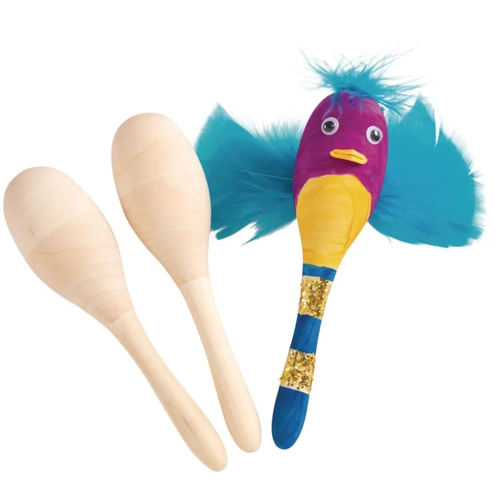 Colorations® Decorate Your Own Wooden Maracas - Set of 12