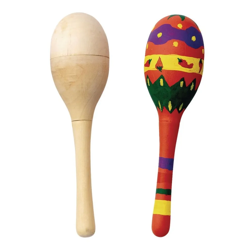 Colorations® Decorate Your Own Wooden Maracas - Set of 12