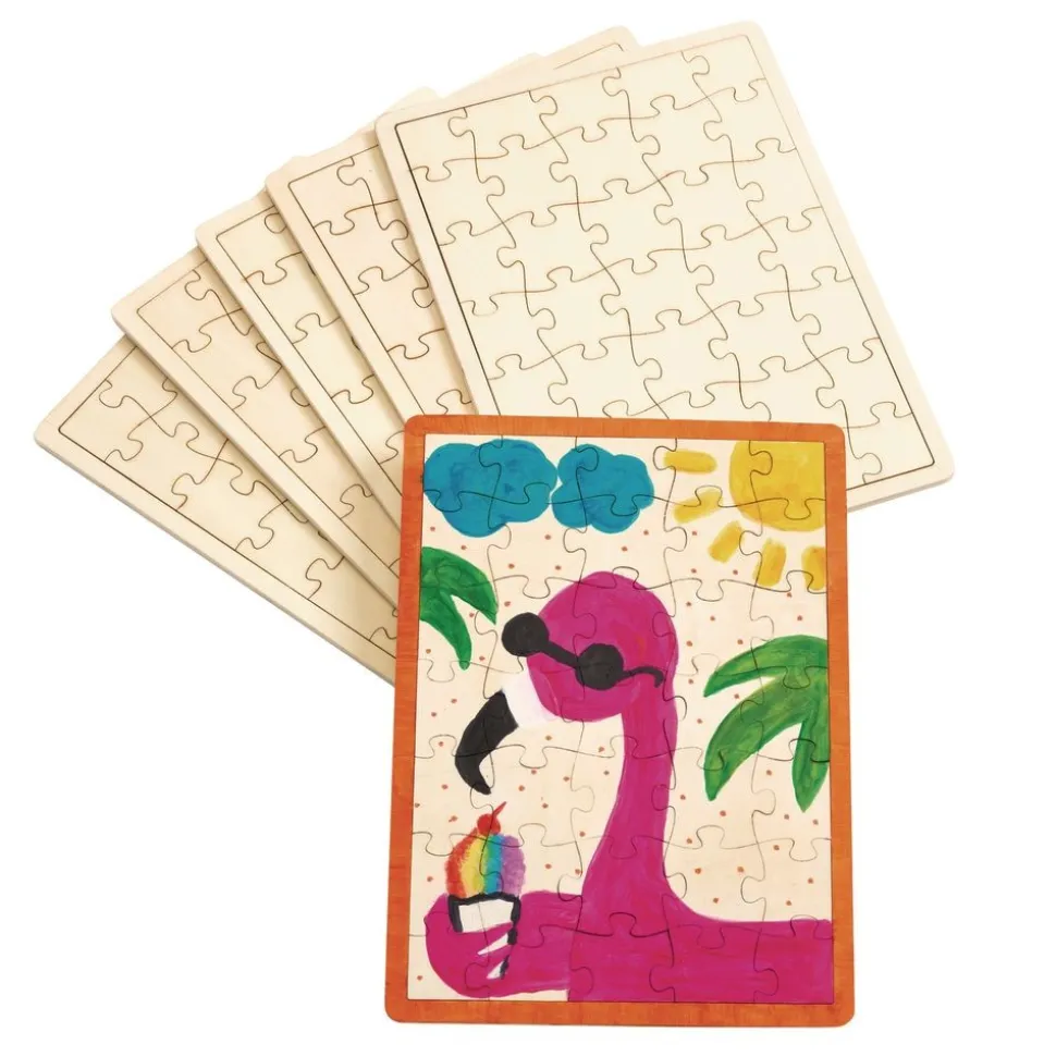 Colorations® Decorate Your Own Wooden Tray Puzzle - Set of 6