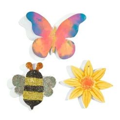 Colorations® Decorate Your Own Summer Shapes Craft Kit - Flowers, Bees & Butterflies (Set of 72)