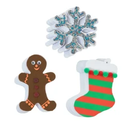 Colorations® Decorate Your Own Holiday Craft Kit - Stockings, Snowflakes & Gingerbread People (Set of 72)