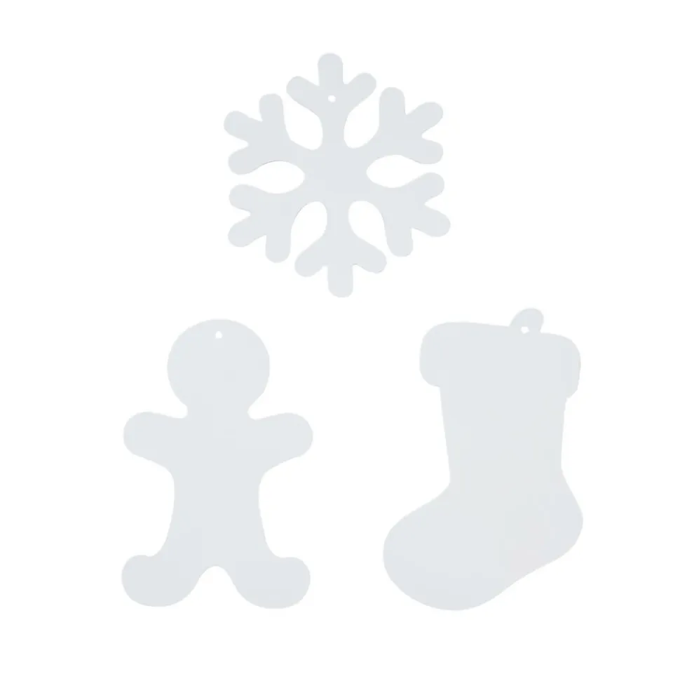 Colorations® Decorate Your Own Holiday Craft Kit - Stockings, Snowflakes & Gingerbread People (Set of 72)