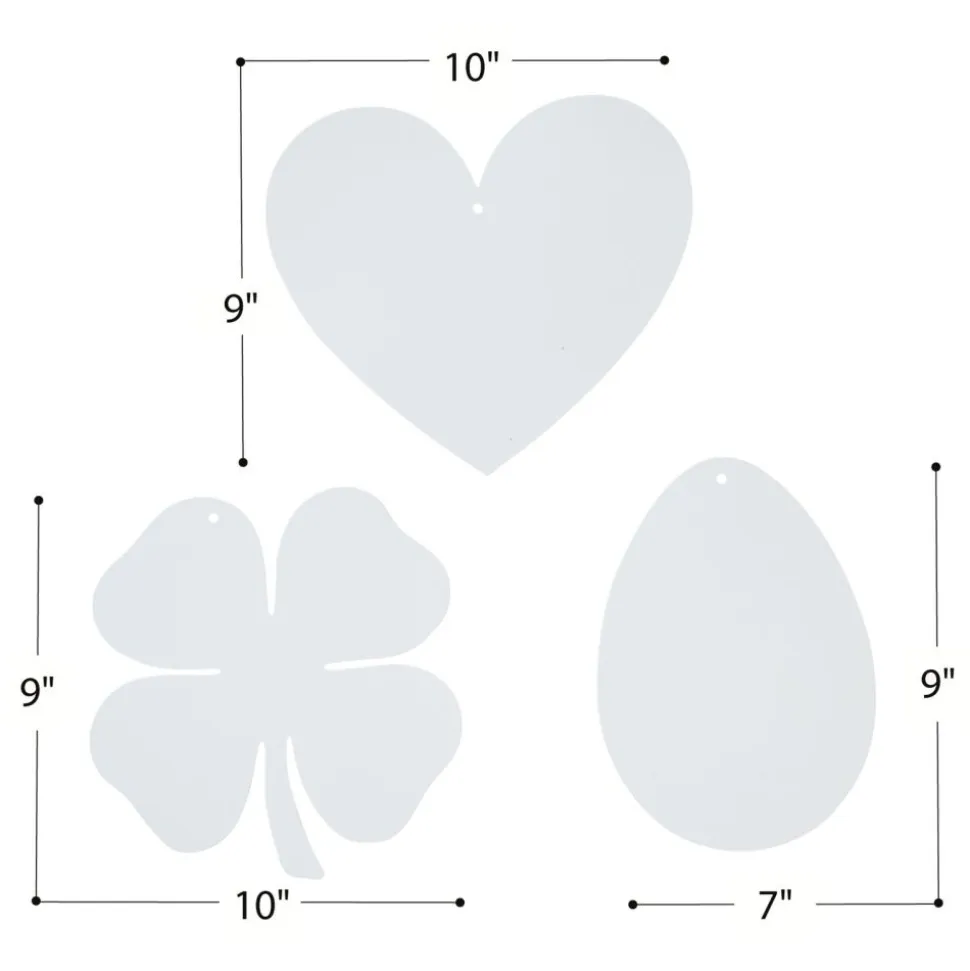 Colorations® Decorate Your Own Seasonal Paper Shapes Kit - Hearts, Shamrocks & Eggs (Set of 72)