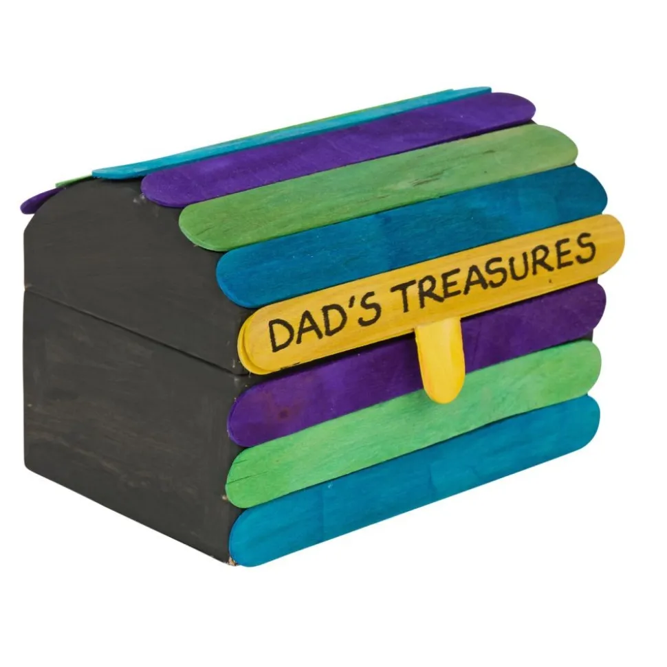 Colorations® Decorate Your Own Papier-Mache Treasure Chests - Set of 12
