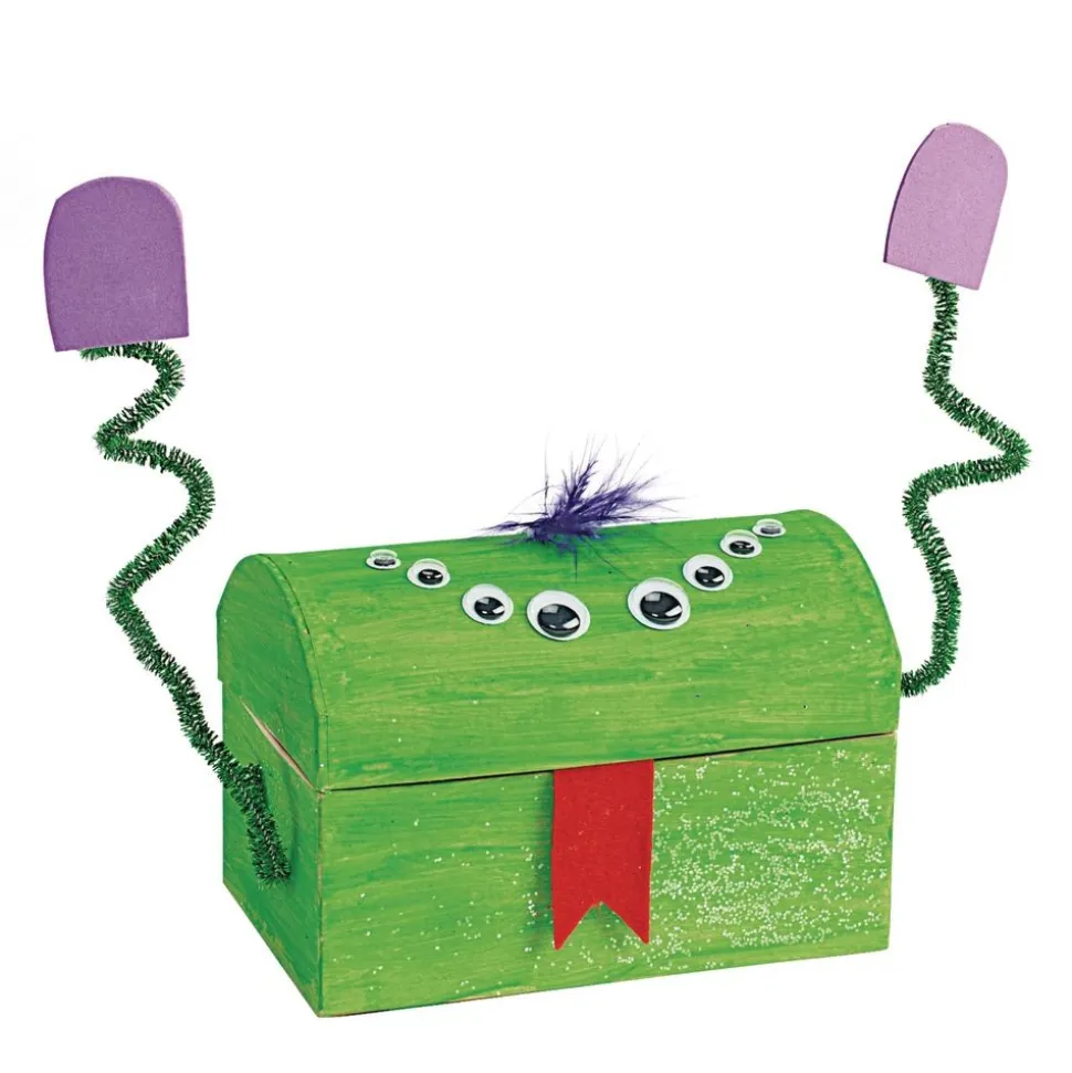 Colorations® Decorate Your Own Papier-Mache Treasure Chests - Set of 12