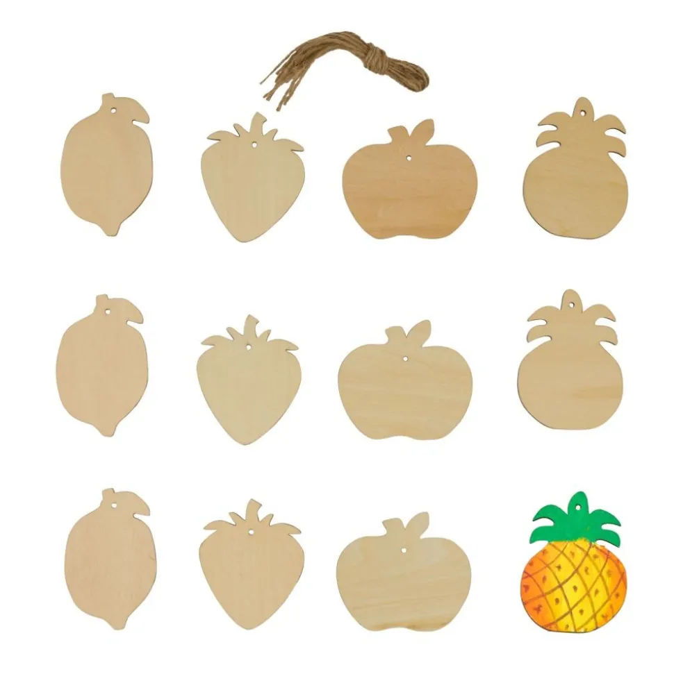 Colorations® Decorate Your Own Wooden Fruit Shape Ornaments