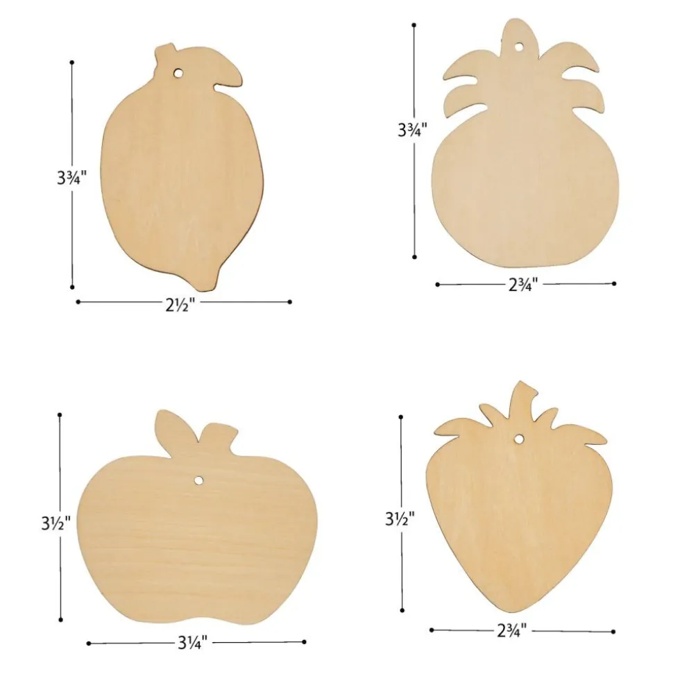 Colorations® Decorate Your Own Wooden Fruit Shape Ornaments