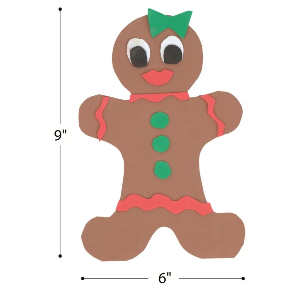 Colorations® Decorate Your Own Paper Gingerbread People - Set of 24