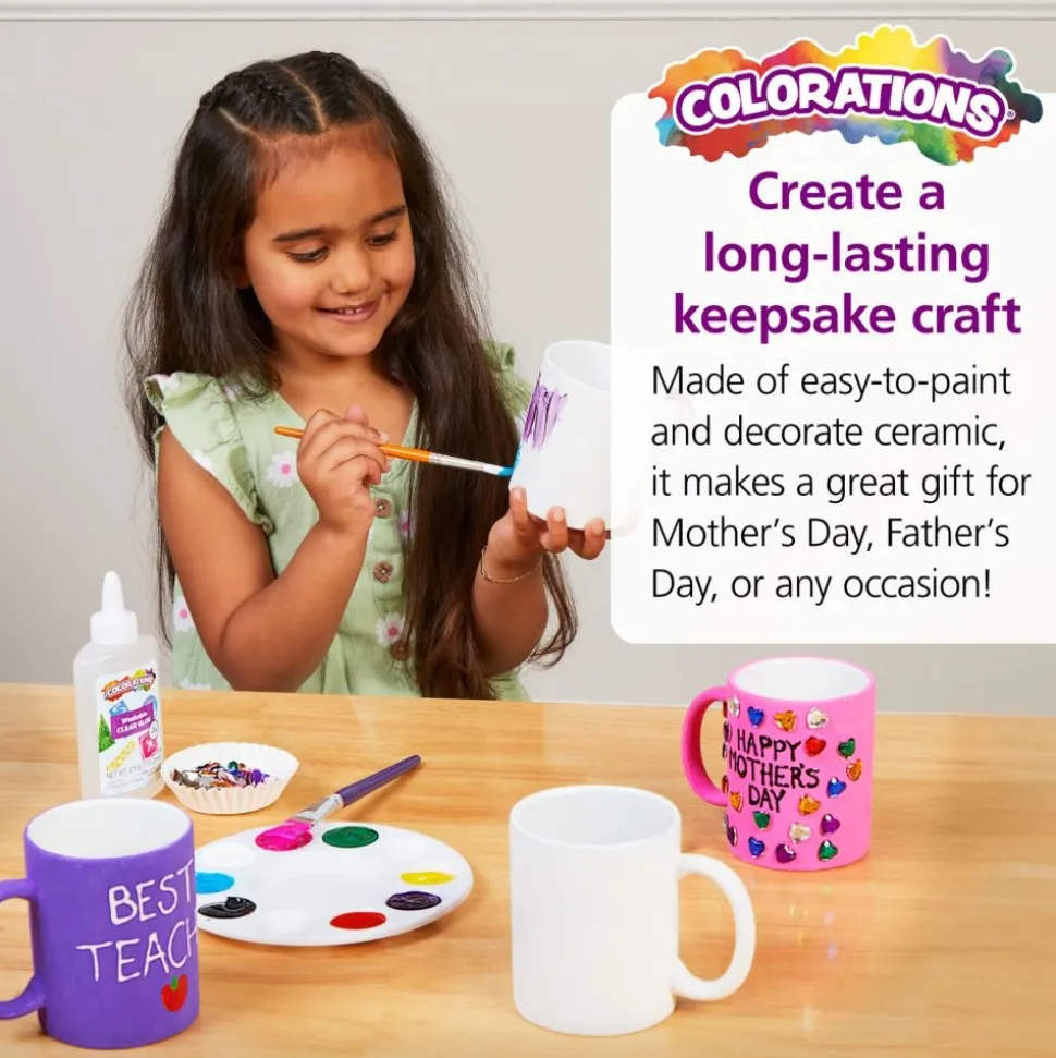 Colorations® Decorate Your Own Ceramic Mugs - Set of 6