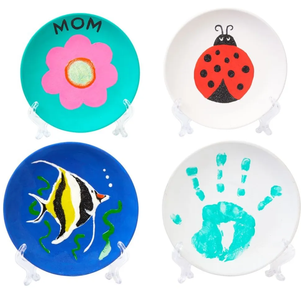 Colorations® Decorate Your Own Ceramic Plates - Set of 12