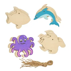Colorations® Decorate Your Own Wooden Sea Life Ornaments